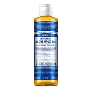 Dr. Bronner's Dr Bronners Dr Bronners Peppermint uniwersalne mydło w płynie 240 ml - Mydła - miniaturka - grafika 1