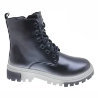 Botki damskie - Botki trzewiki dziecięce BEPPI 2193460 metalik - miniaturka - grafika 1