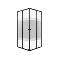 Kabiny prysznicowe - Kabina prysznicowa Xenia SQ 80 BLACK KERRA - miniaturka - grafika 1