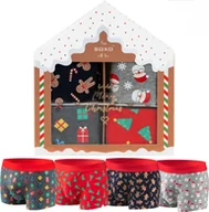 Majtki męskie - Soxo Zestaw 4x Bokserki męskie świąteczne na Boże Narodzenie idealny pomysł na prezent XL - miniaturka - grafika 1