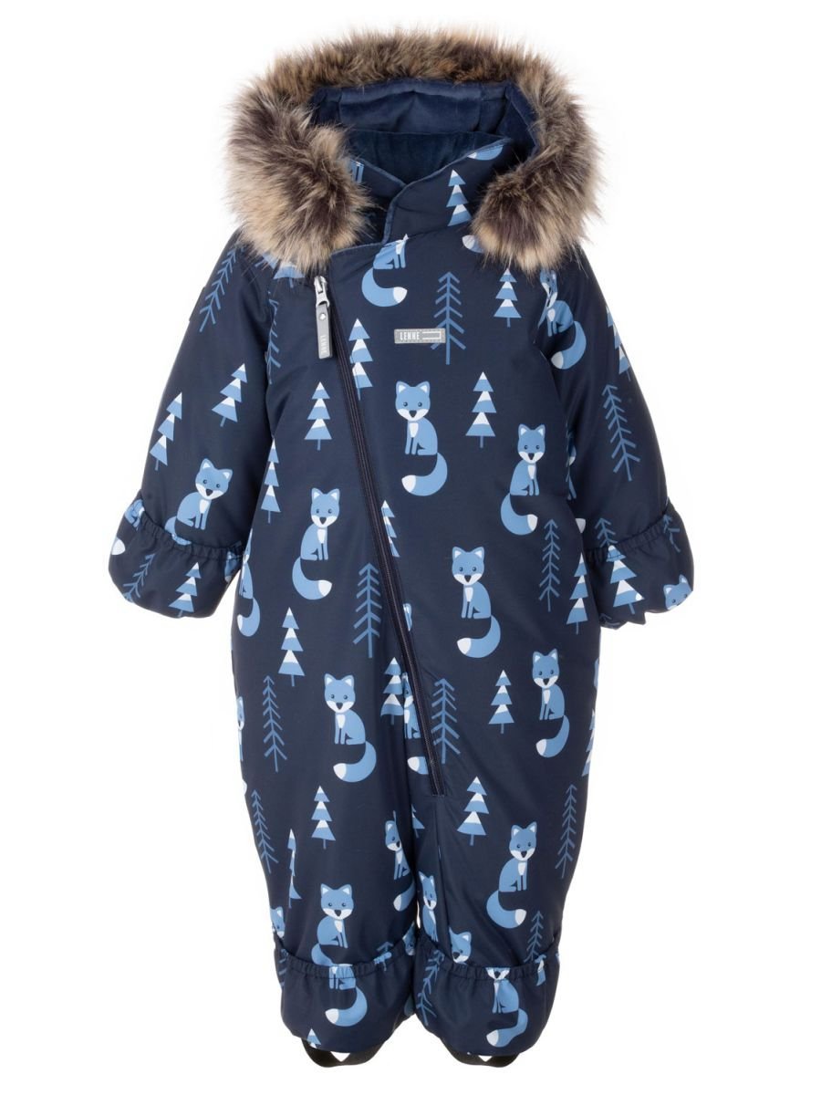 Chłopięcy kombinezon zimowy w liski granatowy Lenne r.74