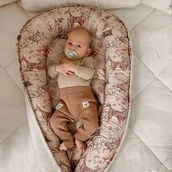 Kokony niemowlęce - Kokon niemowlęcy Forest i velvet beż / Bajkowe Wnętrza - miniaturka - grafika 1