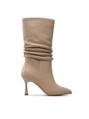 Botki damskie - Simple Botki SL-26-02-000037 Beżowy - miniaturka - grafika 1