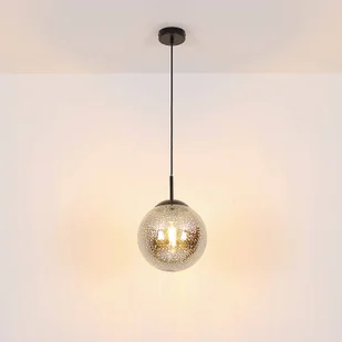 Globo Lampa wisząca Samos, Ø 20 cm, dymny szary/czarny, szkło - Lampy sufitowe - miniaturka - grafika 3