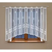 Firany - Firanka żakardowa odpasowana z wszytą taśmą marszczącą 160 x 300 cm - miniaturka - grafika 1