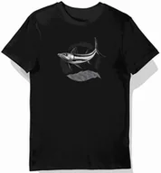 Koszulki męskie - Koszulka męska czarna z motywem srebrnej barakudy w polu XL - miniaturka - grafika 1