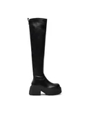 Kozaki damskie - Buffalo Kozaki Vicious Stretch Overknee 1223076 Czarny - miniaturka - grafika 1