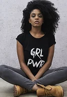 Koszulki i topy damskie - Mister Tee (misuq) damski Ladies GRL PWR Tee T-Shirt, biały, m MT618 - miniaturka - grafika 1