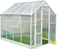 Szklarnie ogrodowe - Westmann Szklarnia aluminiowa Dorado Biały 252x190x214cm - miniaturka - grafika 1
