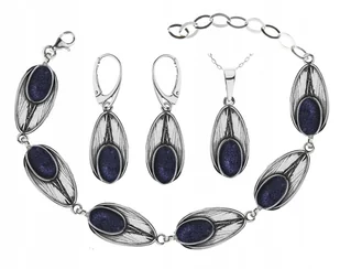 SREBRNY KOMPLET BIŻUTERII Z NOCĄ KAIRU Pr.925! - Zestawy biżuterii dla kobiet - miniaturka - grafika 1