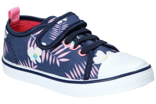 AMERICAN CLUB TEN141 TENISÓWKI TRAMPKI DZIECIĘCE WKŁADKA SKÓRZANA RZEP NAVY 28