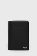 Portfele - Lacoste Portfel skórzany NH2368FG męski kolor czarny - miniaturka - grafika 1
