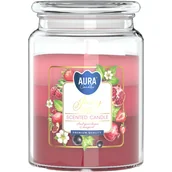 Świece - DUŻA Świeca zapachowa w słoiku BISPOL 100H SOCZYSTE OWOCE - miniaturka - grafika 1