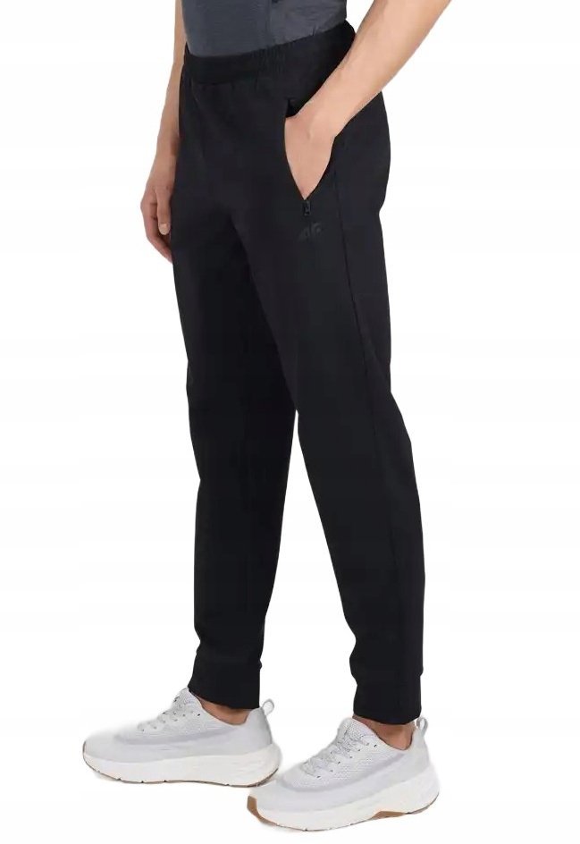 Męskie spodnie treningowe 4F dresowe joggery M1067 20S czarny XXL