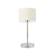 Lampy stojące - Klasyczna lampa nocna na stolik nocny NICEA na chromowanej nóżce - miniaturka - grafika 1