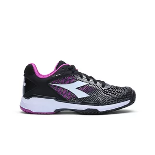 Buty damskie Diadora SPEED COMPETITION 5 black/white/purple - Tenis ziemny - miniaturka - grafika 1