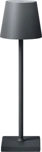 BELIANI Lampa stołowa ciemnoszara metal klosz nowoczesna bezprzewodowa ładowanie na kabel USB - Oprawy, klosze i abażury - miniaturka - grafika 1