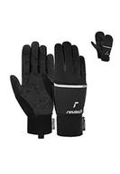 Rękawiczki - Reusch Unisex Terro STORMBLOXX Touch-TEC Wiatro- i wodoodporne, rękawice sportowe do biegania, jazdy na rowerze, wędrówek, biegów, ekran dotykowy, rękawiczki zimowe, czarne/srebrne, 8, czarno-srebrny - miniaturka - grafika 1