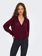 Swetry damskie - Noisy may Kardigan w kolorze bordowym - miniaturka - grafika 1