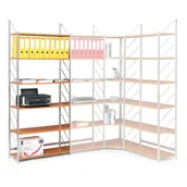 Regały biurowe - B2B Partner Regał biurowy, podstawowy, 2030x800x365 mm, buk 101429 - miniaturka - grafika 1