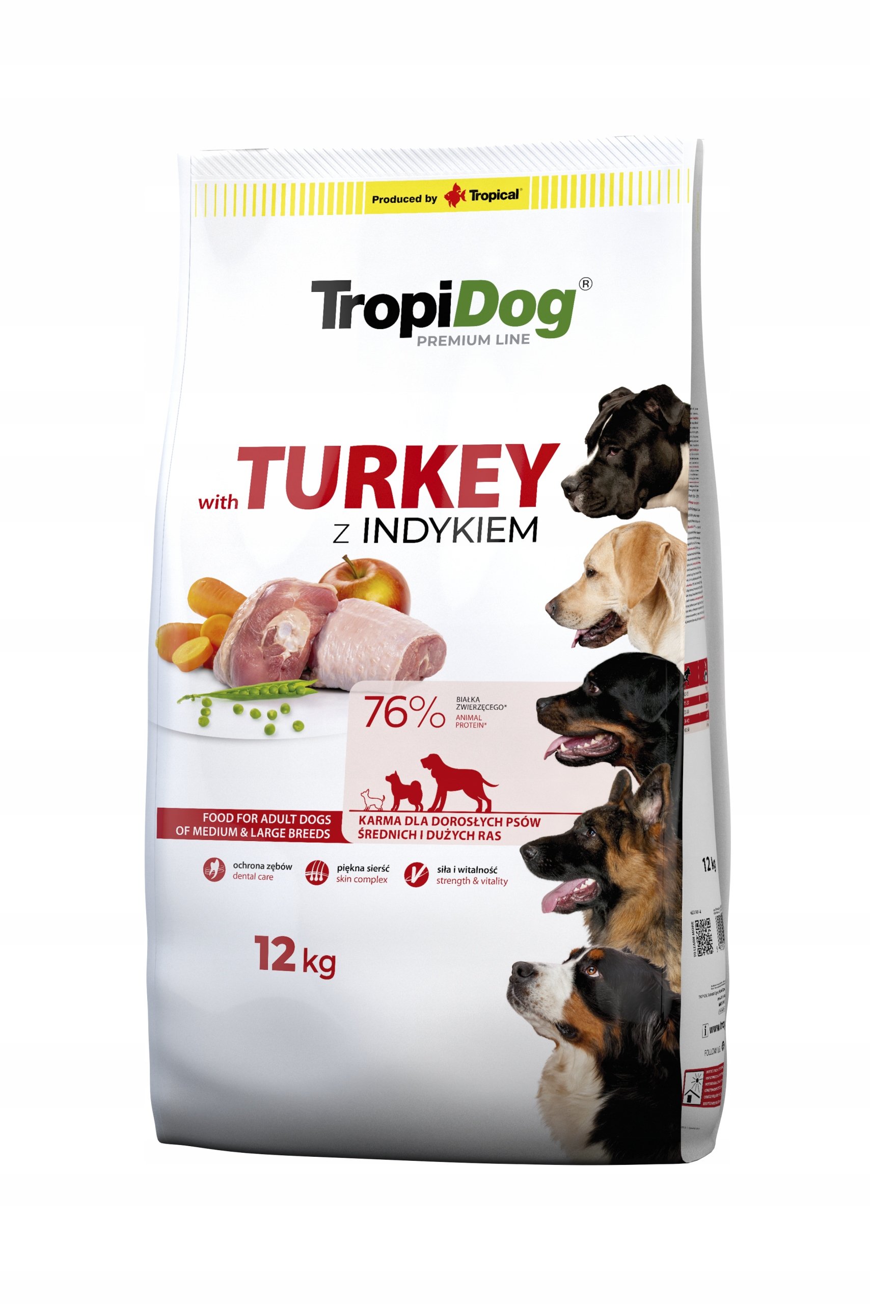 Tropidog Premium Adult M L Turkey Rice 12 kg