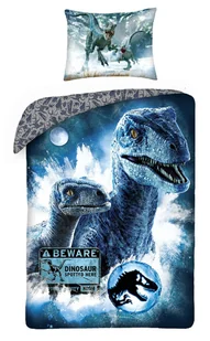 Pościel bawełniana Jurassic World Dominion JW-9107BL - Pościel dla dzieci - miniaturka - grafika 1