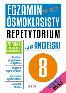 Greg Egzamin ósmoklasisty &amp;#8211; język angielski. Repetytorium Monika Kociołek, Anna Witkowska, Paulina Miełgeś-Szostak - Książki do nauki języka angielskiego - miniaturka - grafika 2