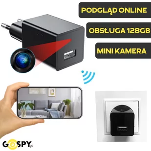 Ładowarka Kamera Wi-Fi IPC3W USB (Podgląd Zdalny) - Minikamery i aparaty szpiegowskie - miniaturka - grafika 1