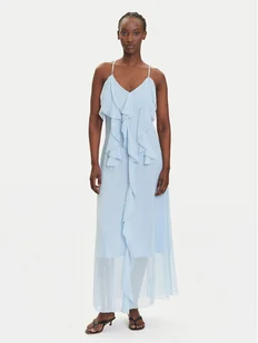Vero Moda Sukienka wieczorowa Camille 10336405 Błękitny Regular Fit - Sukienki - miniaturka - grafika 1