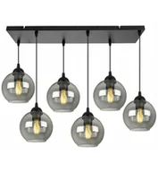 Lampy sufitowe - Lampa sufitowa Led 6xE27 Loft Kula Szkło - miniaturka - grafika 1