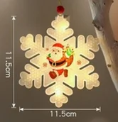 Oświetlenie świąteczne - Zawieszka LED świąteczna 11,5cm typ 3 b.ciepła 2700K ŚNIEŻYNKA Z MIKOŁAJEM LVT - miniaturka - grafika 1