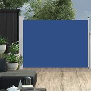Markizy - vidaXL Wysuwana markiza boczna na taras, 100 x 500 cm, niebieska vidaXL - miniaturka - grafika 1