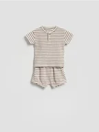 Komplety dla niemowląt - Reserved - Bawełniany komplet - brązowy - miniaturka - grafika 1