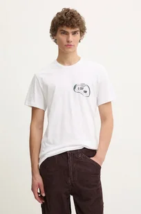 G-Star Raw t-shirt męski kolor biały z nadrukiem D25085-C506 - Koszulki męskie - miniaturka - grafika 1
