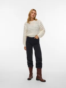 Vero Moda Sweter w kolorze kremowym - Swetry damskie - miniaturka - grafika 1