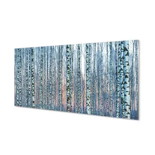 Szklany panel Brzozy las zachód słońca 120x60 cm - Dekoracje domu - miniaturka - grafika 1