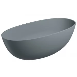 OMNIRES SHELLWWAG SHELL M+ wanna wolnostojąca, 160x75 cm, z syfonem ash grey - Wanny - miniaturka - grafika 1
