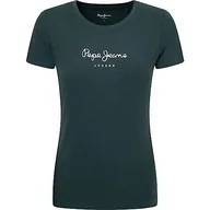Koszulki i topy damskie - Pepe Jeans Koszulka damska New Virginia Ss N, Zielony (Regent Green), XXS - miniaturka - grafika 1