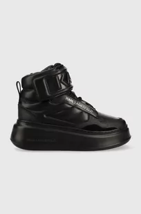 Karl Lagerfeld sneakersy skórzane ANAKAPRI KL63555.00X kolor czarny - Sneakersy damskie - miniaturka - grafika 1