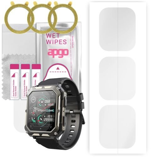 3x folia ochronna hydrożelowa do Cubot C20 Pro - apgo Smartwatch Hydrogel Protection Ochrona na ekran smartwatcha