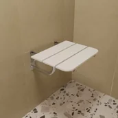 Akcesoria łazienkowe - Massi Siedzisko prysznicowe białe - miniaturka - grafika 1