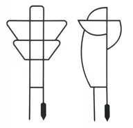 Pozostałe akcesoria do uprawy roślin - HowHomely Podpórki do roślin geometryczne 2 szt - miniaturka - grafika 1