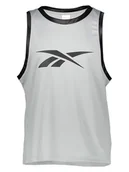 Koszulki sportowe męskie - Reebok Koszulka sportowa "Basketball" w kolorze szaro-czarnym - miniaturka - grafika 1