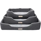 Legowiska dla psów - Legowisko dla psa 70x55 / prostokątne posłanie / ciemny szary / grafit - miniaturka - grafika 1