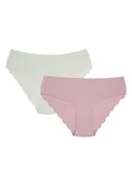 Majtki damskie - Majtki brazyliany Pama 2-pak Esotiq brudny róż, miętowy L - miniaturka - grafika 1