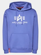 Bluzy męskie - Alpha Industries Bluza Basic 178312 Fioletowy Regular Fit - miniaturka - grafika 1