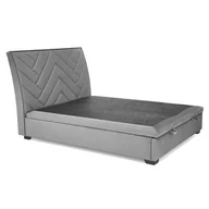 Łóżka - Szare tapicerowane welurem łóżko 160x200 cm P2-A79 - miniaturka - grafika 1