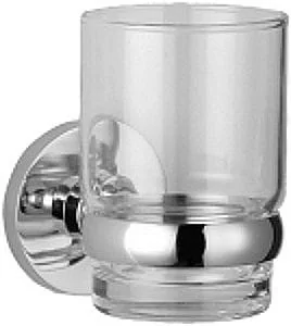 Kohler kubek szklany Cruz z uchwytem nickel szczotkowany (10707D-BN) - Kubki na szczoteczki do zębów - miniaturka - grafika 1