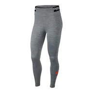 Spodnie damskie - Nike One Tght Icnclsh damskie spodnie sportowe szary Iron Grey/Htr/Black/(Safety Orange) X-S - miniaturka - grafika 1