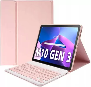 Etui Klawiatura Do Lenovo M10 Plus 3 Gen 10.6 | Różowy - Etui do tabletów - miniaturka - grafika 1